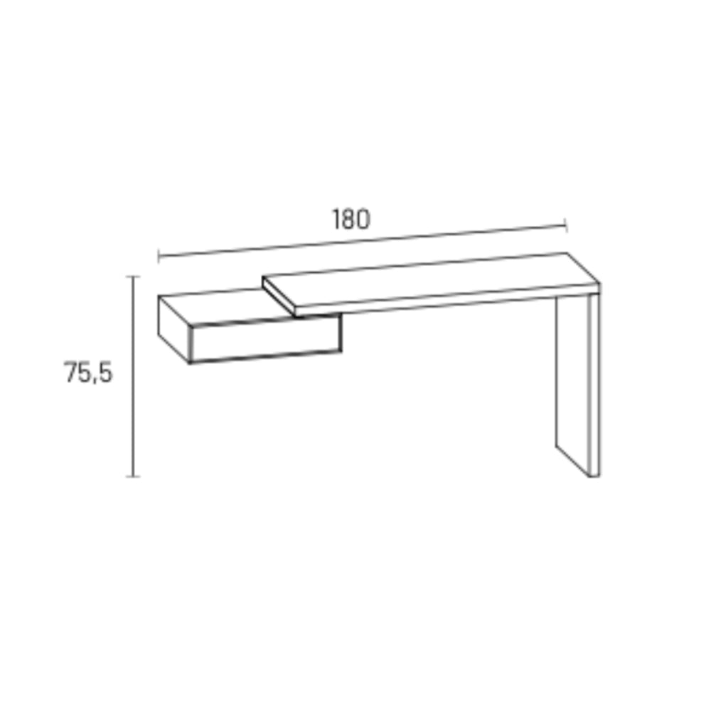 Modula Composition ST2 Wall-Mounted Desk with Drawer
