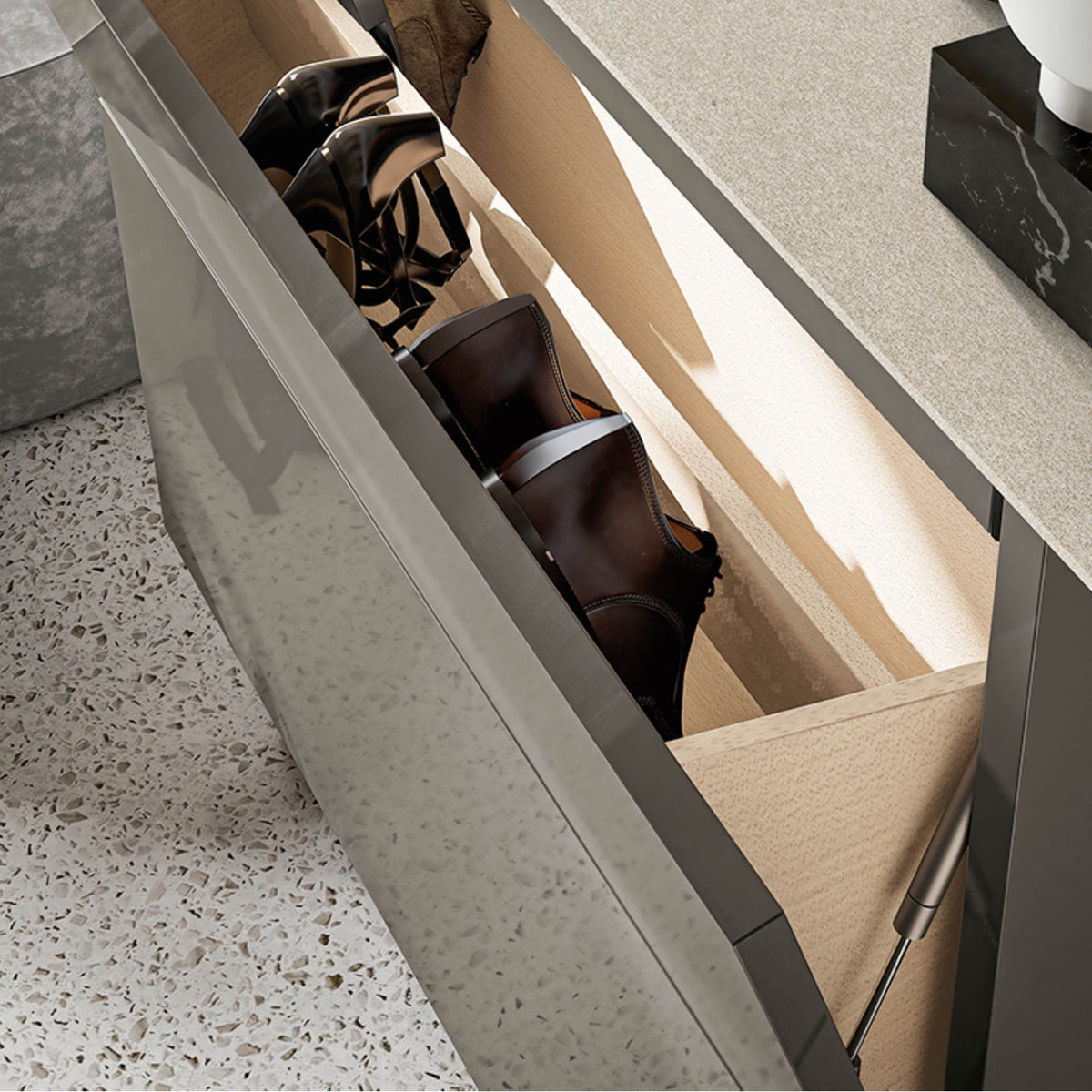 Hosoi Shoe Storage with 2 Drawers by Birex