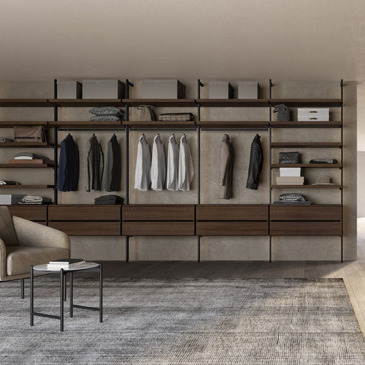 Bamboo Aluminium-Framed Walk-In Closet by 8 Interiors