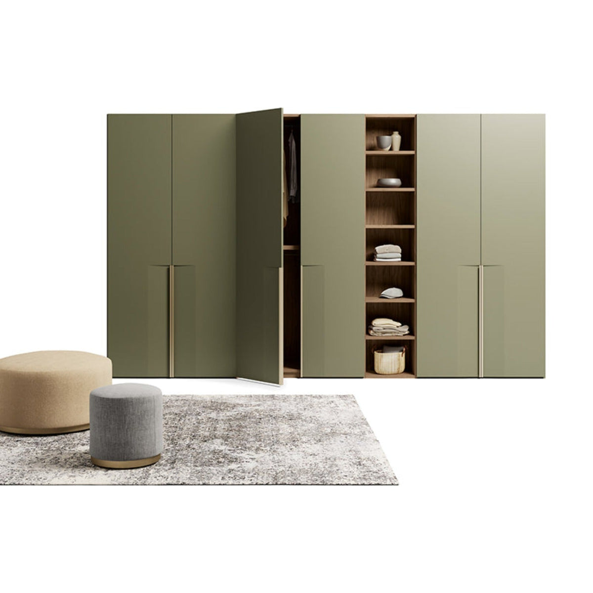 Emotion Up Wardrobe with Freccia Hinged Doors