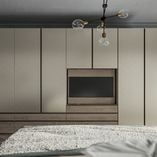 Emotion Up Wardrobe with Tecno Hinged Metal Effect Doors