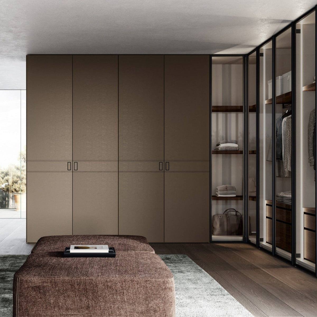 Emotion Up Wardrobe with Cinta Hinged Doors