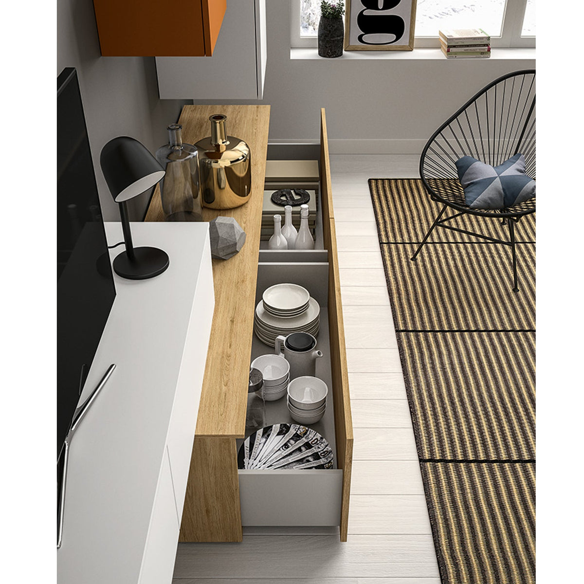 Slim 102 Composition TV Media Unit by Dall'Agnese