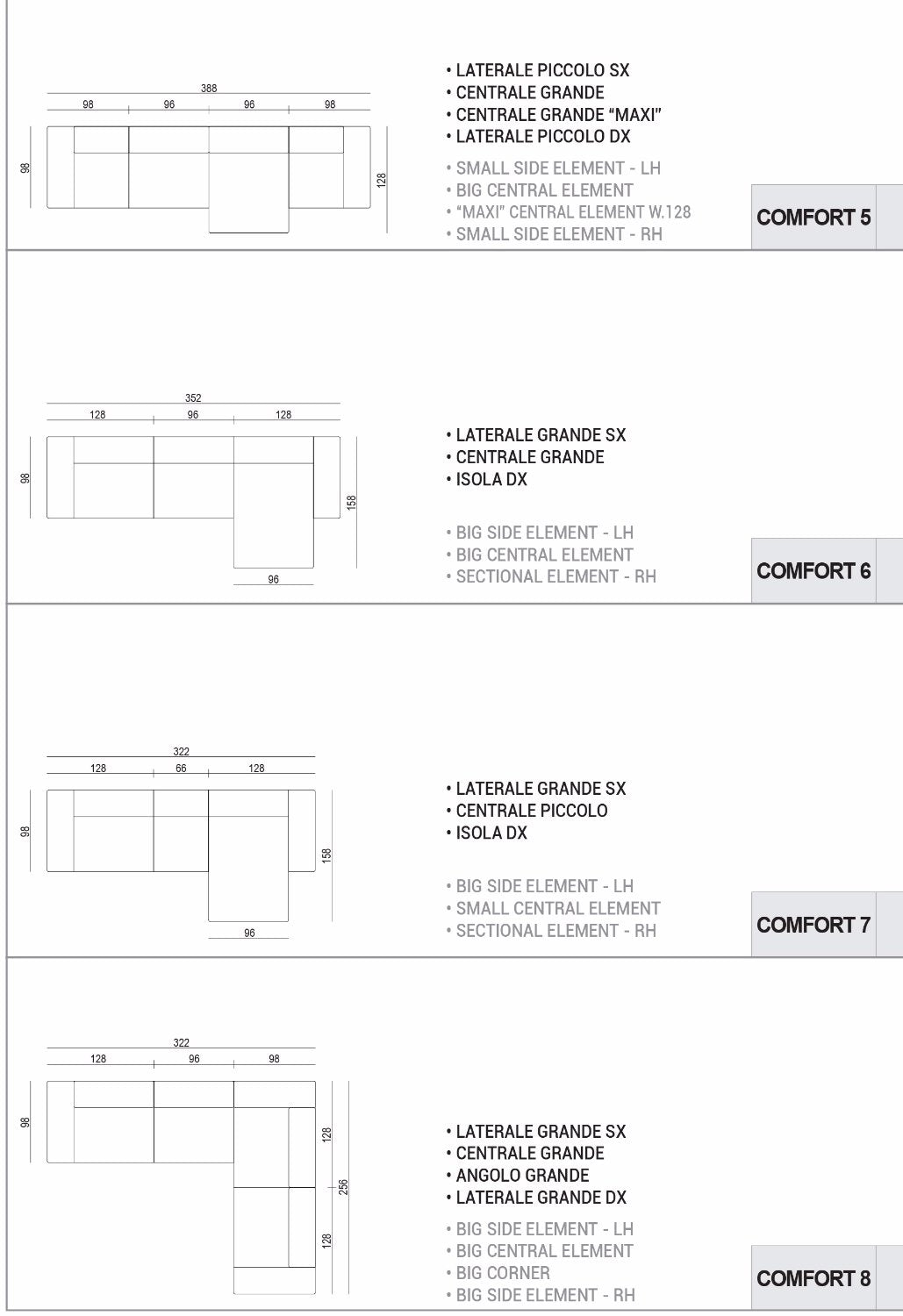Poldo modern sectional sofa by Dall'Agnese