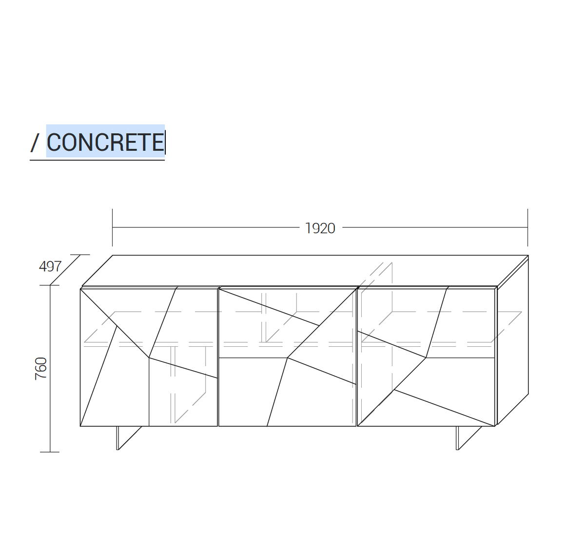 Concrete Sideboard – Dall'Agnese | Industrial Elegance & Modern Storage