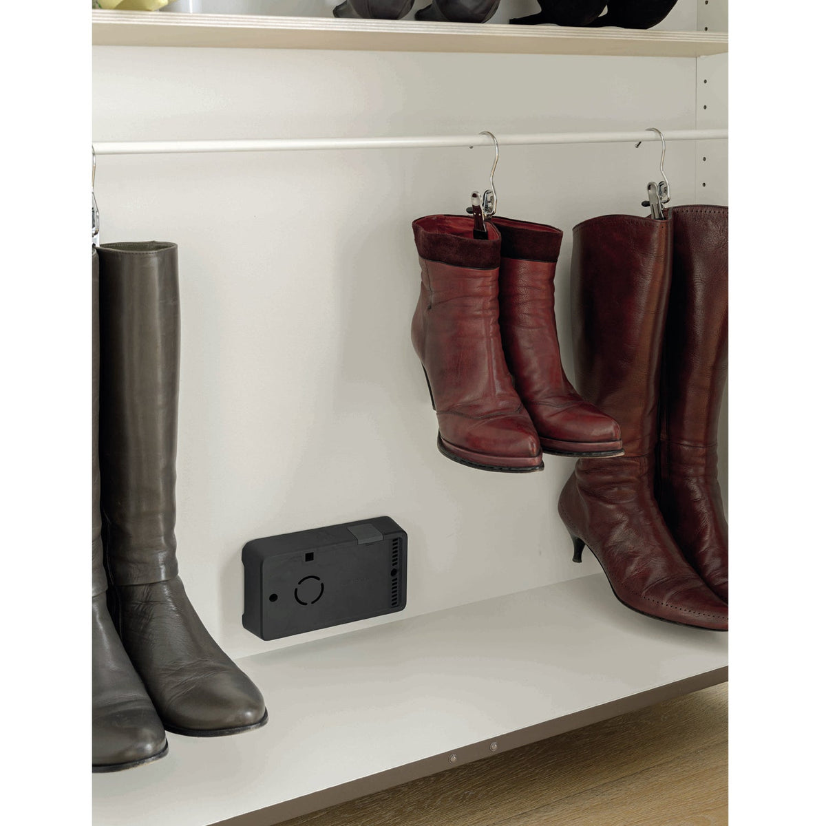 Linear 2 Mirrored Door Shoe Storage Unit by Birex