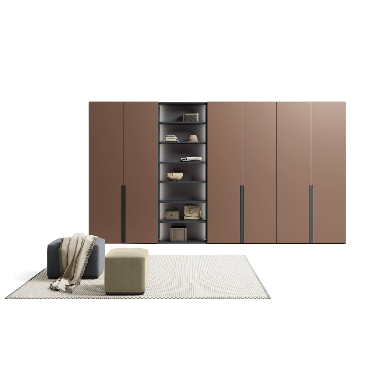 Emotion Up Wardrobe with Green Hinged Doors