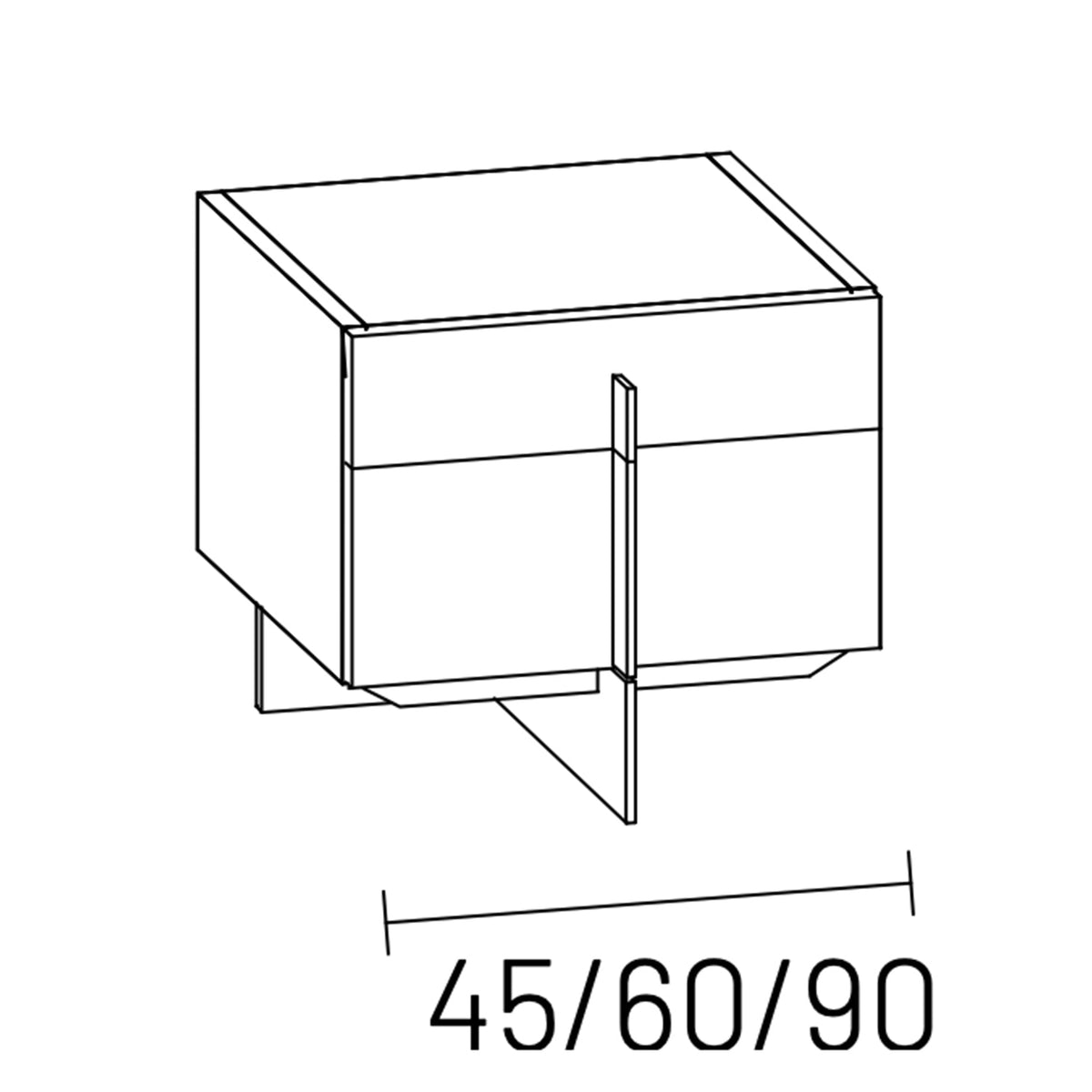Katana bedside table by Dall'Agnese