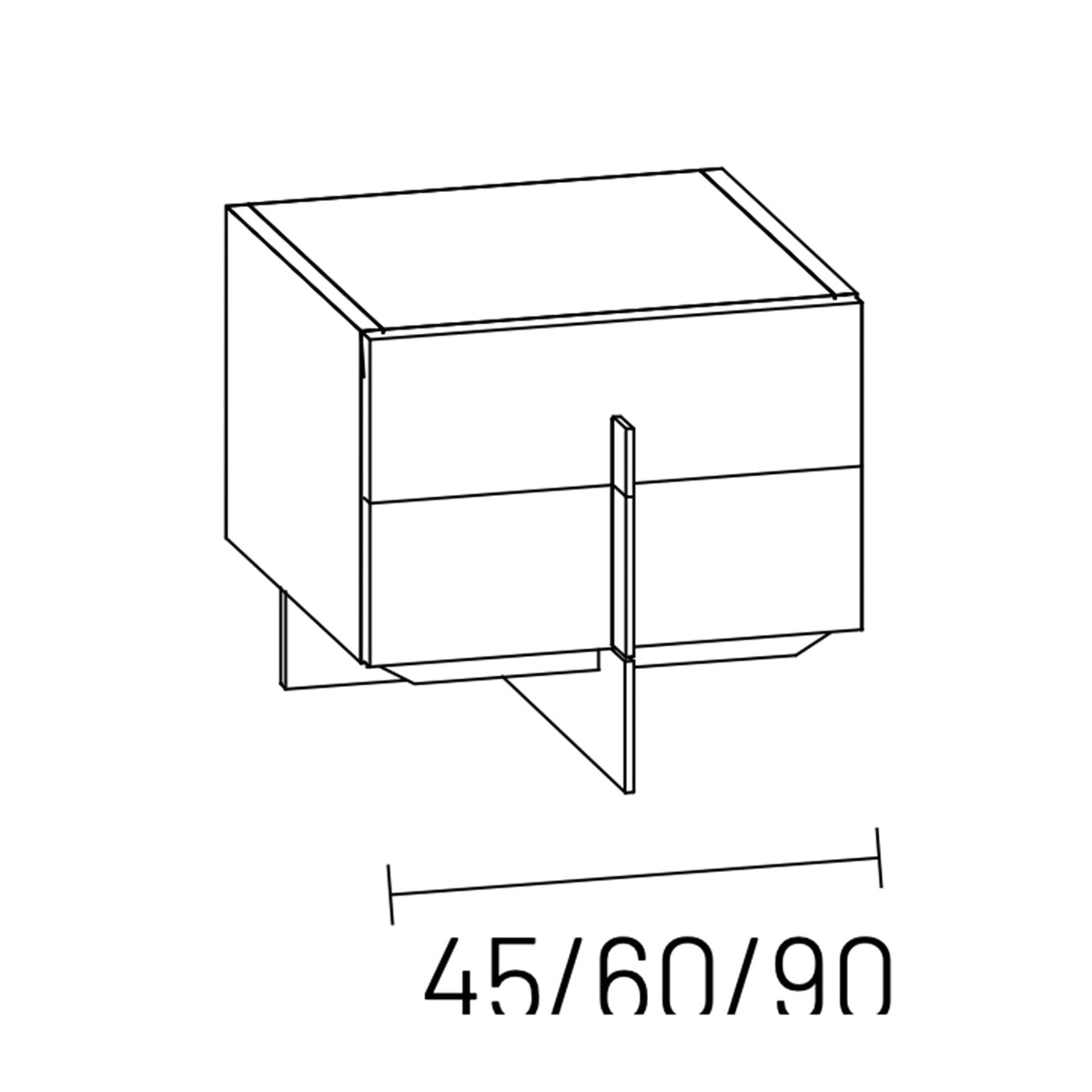 Katana bedside table by Dall'Agnese
