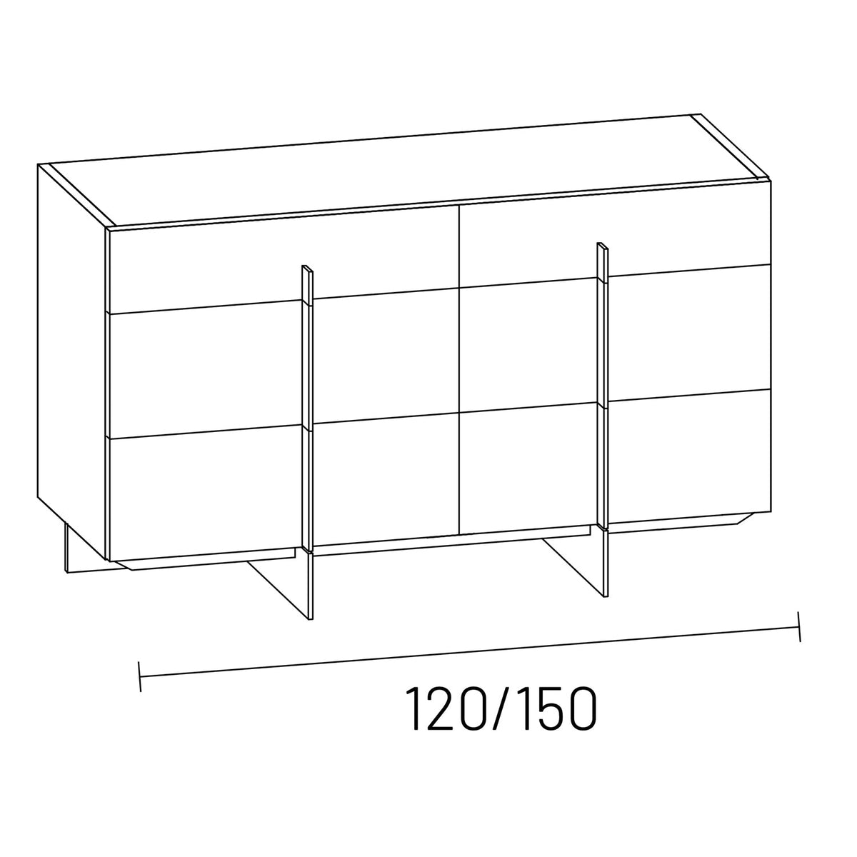 Katana chest of drawers by Dall'Agnese