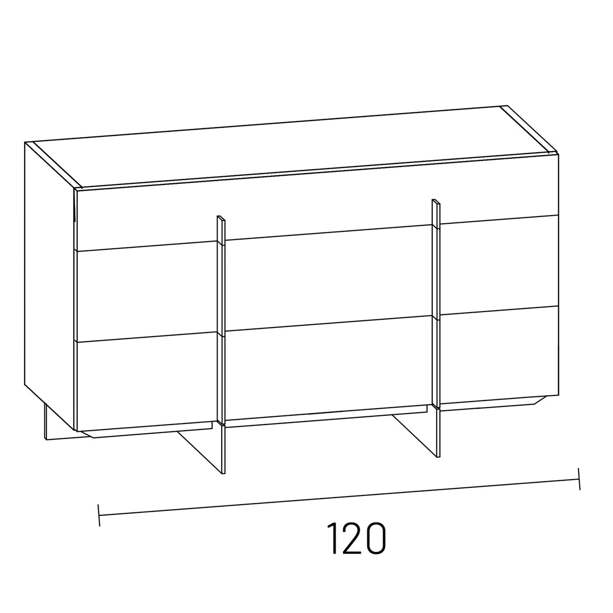 Katana chest of drawers by Dall'Agnese