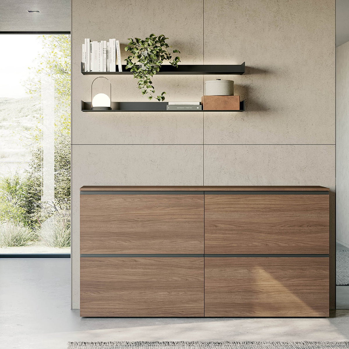 Minima 4-Drawer Shoe Cabinet – Modern Italian Storage Solution