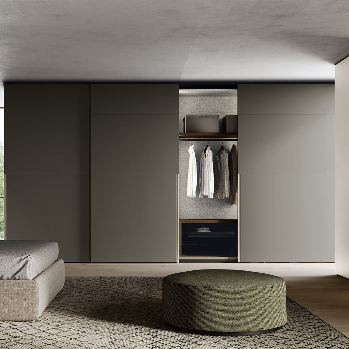 Emotion Up Green Sliding Doors Wardrobe