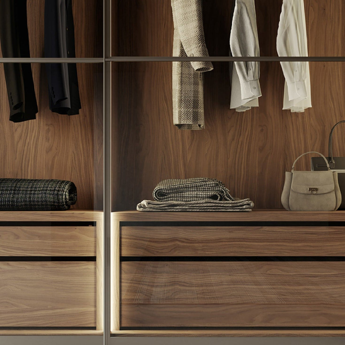 Emotion Up Wardrobe with Glass Up Sliding Doors