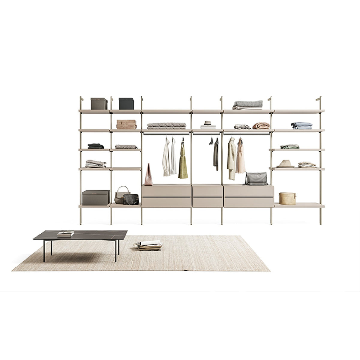 Bamboo Aluminium-Framed Walk-In Closet