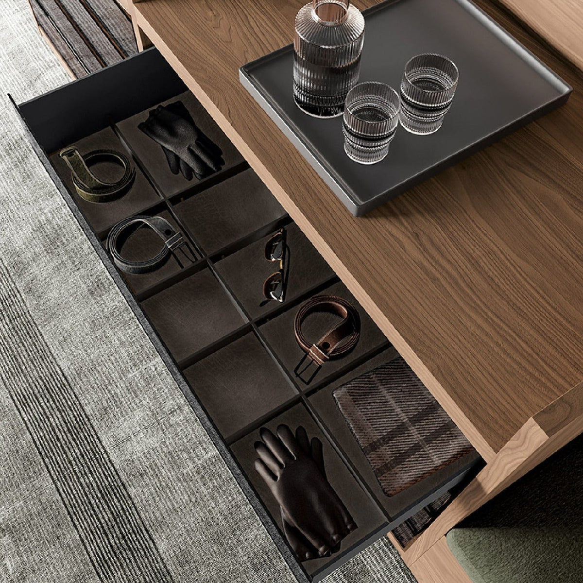 Emotion Up Wardrobe with Glass Up Sliding Doors