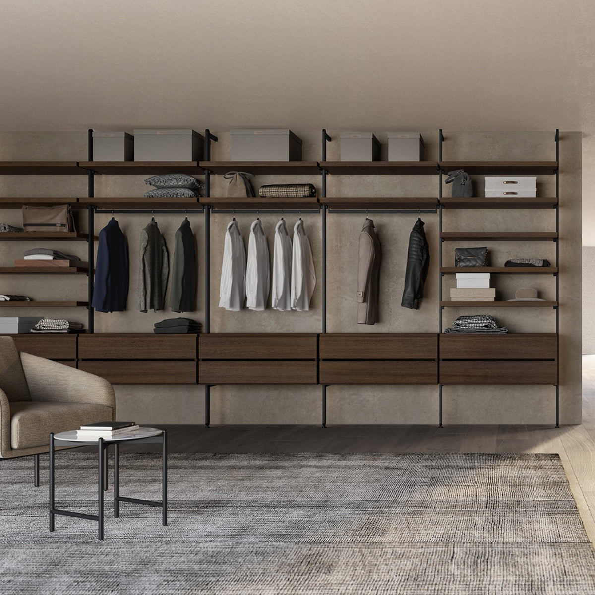Bamboo Aluminium-Framed Walk-In Closet
