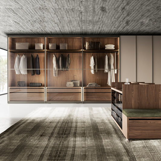 Emotion Up Wardrobe with Glass Up Sliding Doors