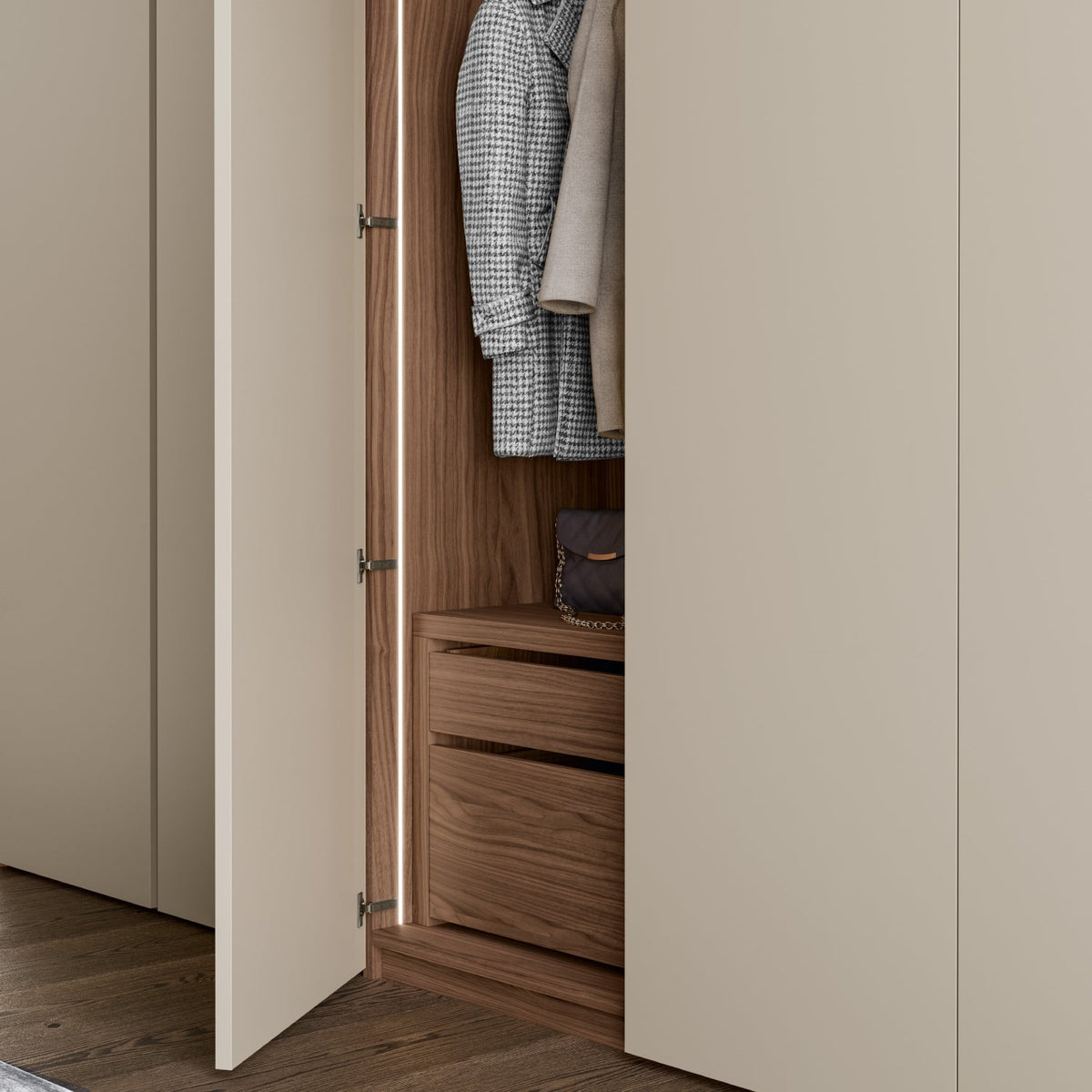 Emotion Up Tecno Hinged Door Wardrobe