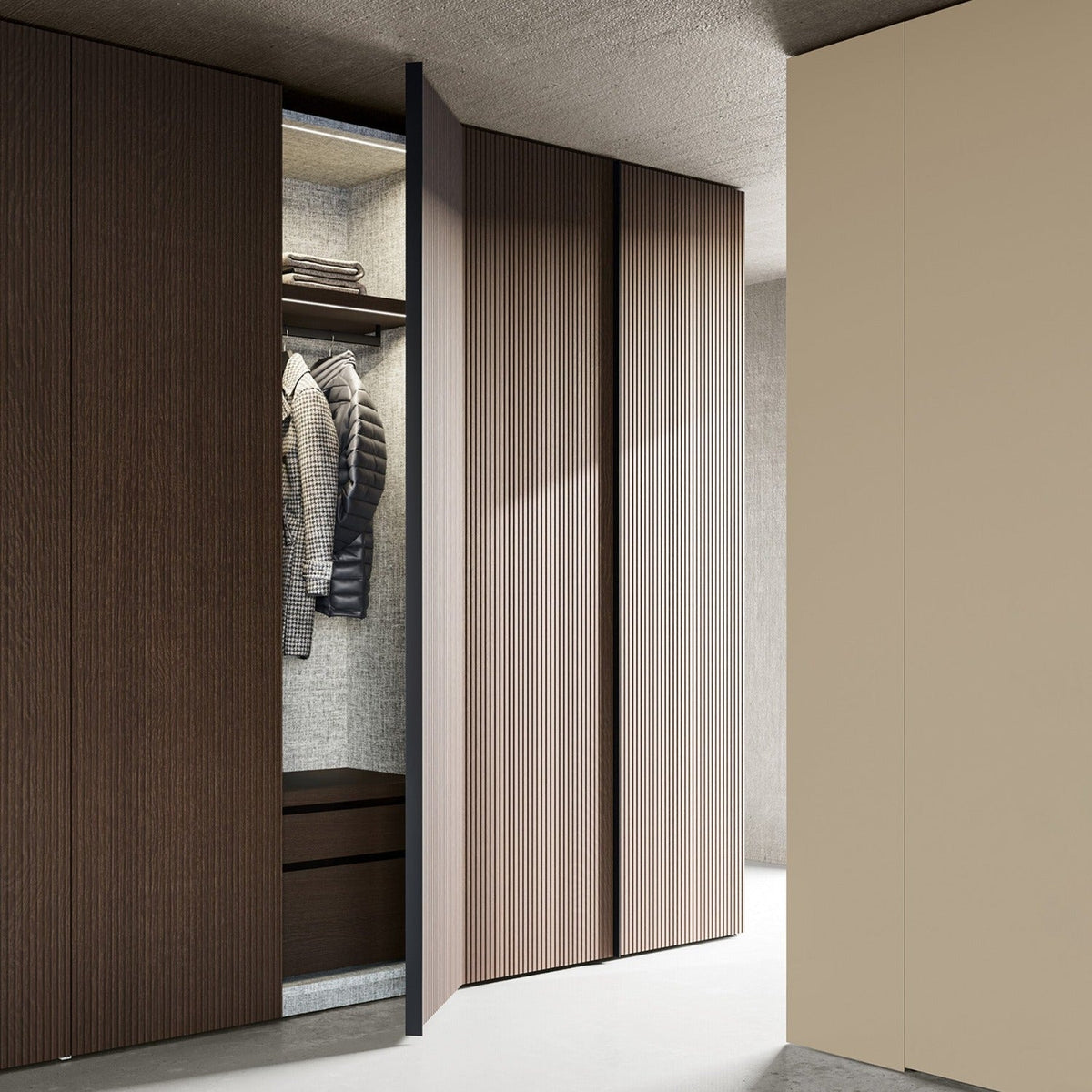 Emotion Up Wardrobe with Ritmo Hinged Doors