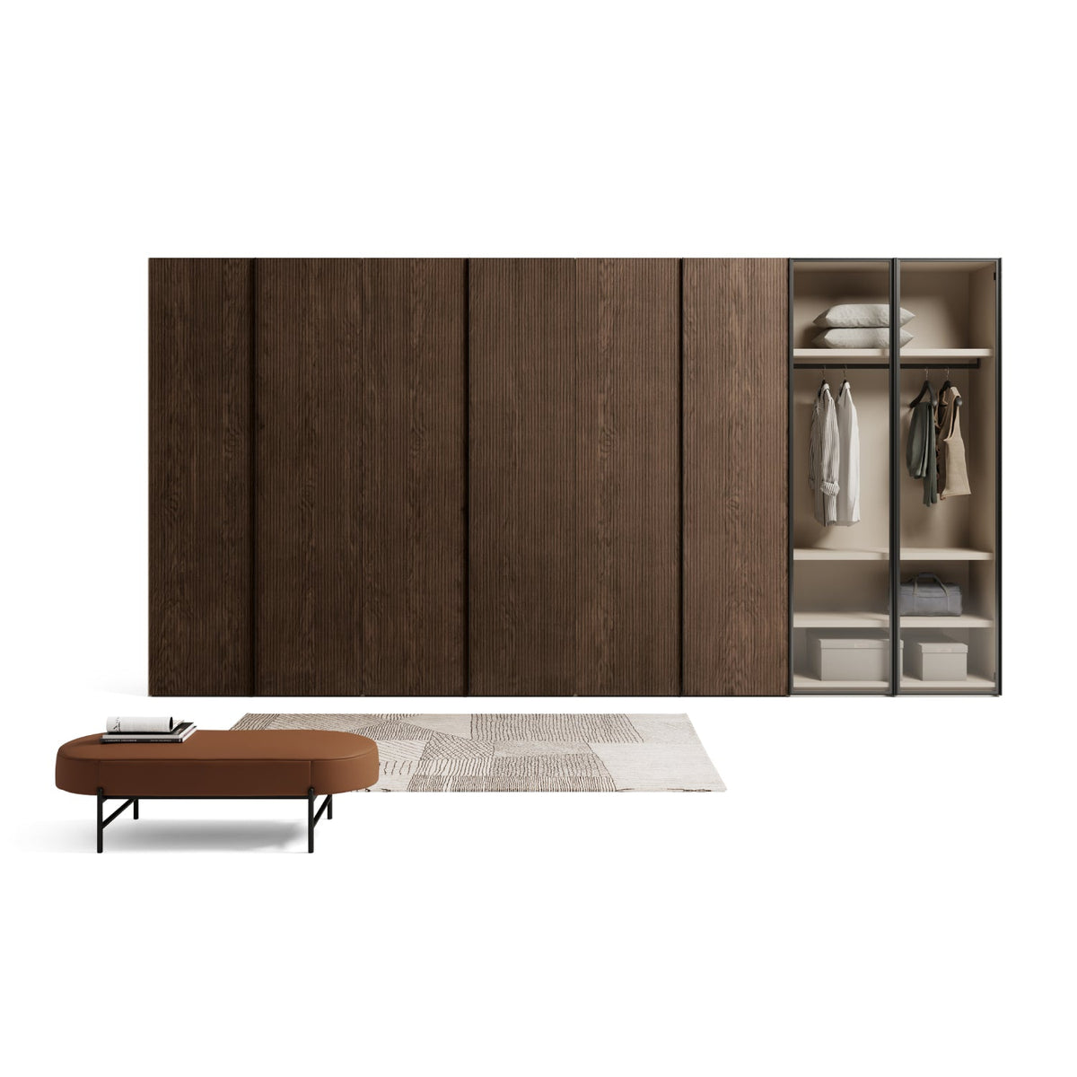 Emotion Up Wardrobe with Ritmo Hinged Doors