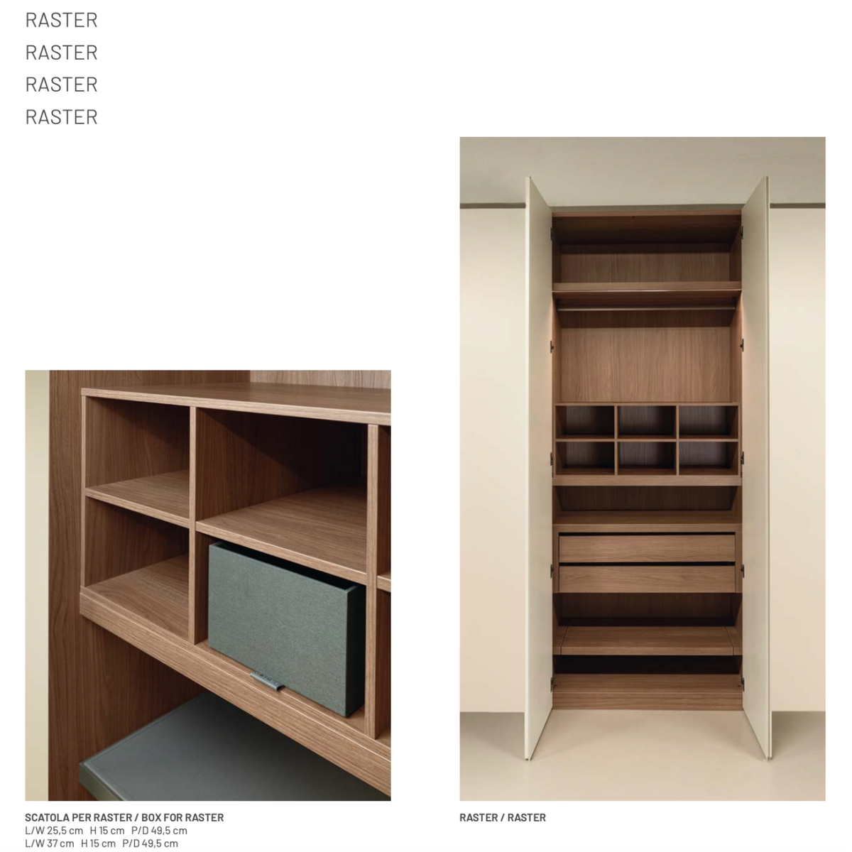 Emotion Up Wardrobe with Tela Hinged Doors
