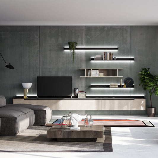 Slim Up 03 Composition TV Media Unit by Dall'Agnese