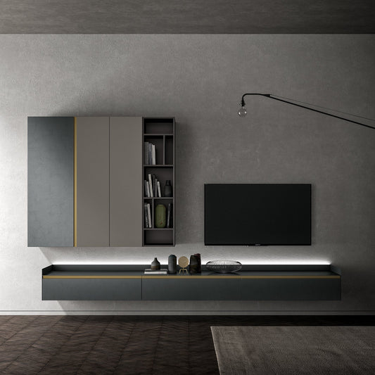 Slim Up 05 Composition TV Media Unit by Dall'Agnese