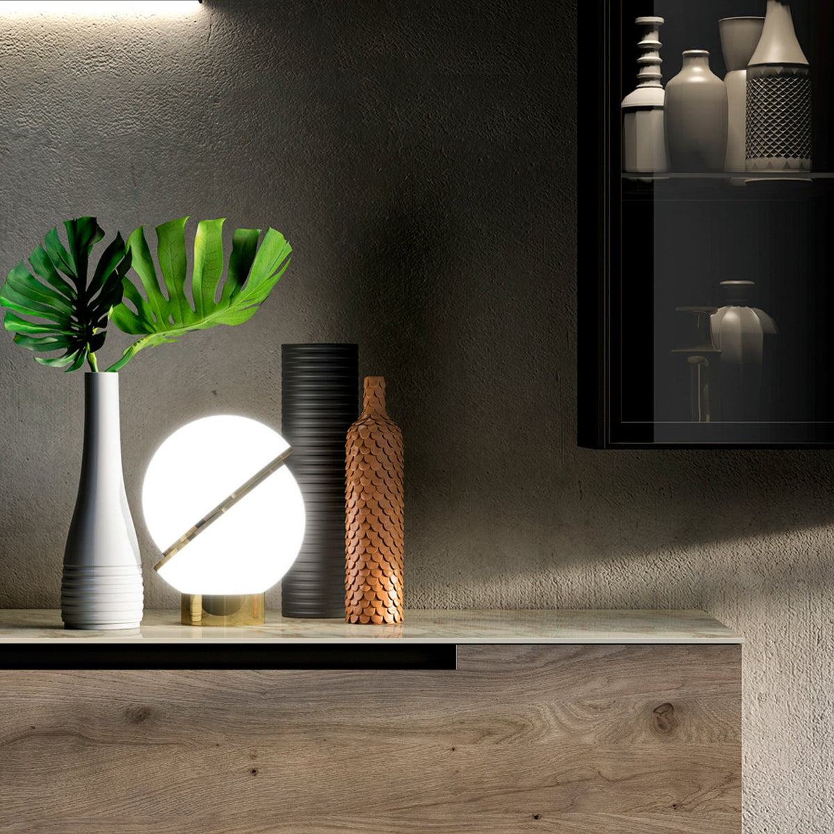 Slim Up 07 Composition TV Media Unit by Dall'Agnese