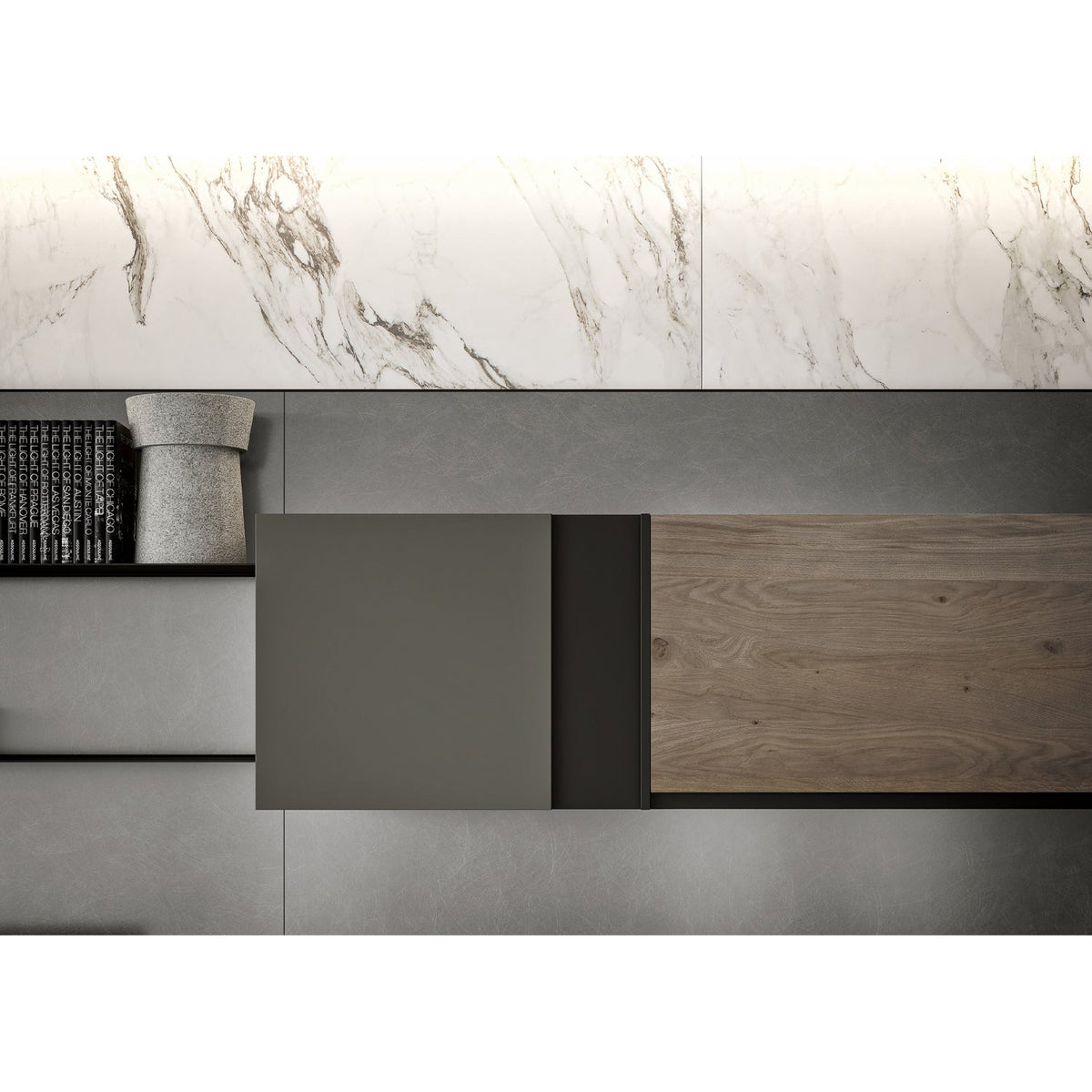Slim Up 08 Composition TV Media Unit by Dall'Agnese