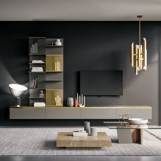 Slim Up 09 Composition TV Media Unit by Dall'Agnese