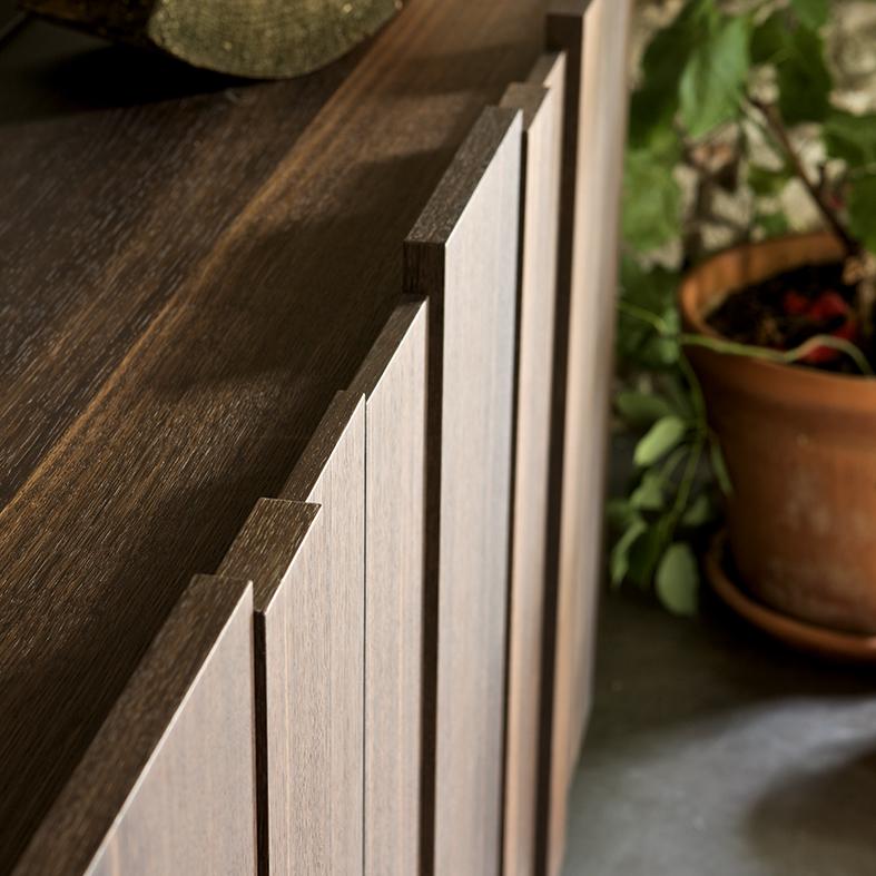 Stripe Design Heat-Treated Oak Sideboard – Dall'Agnese | Italian Craftsmanship