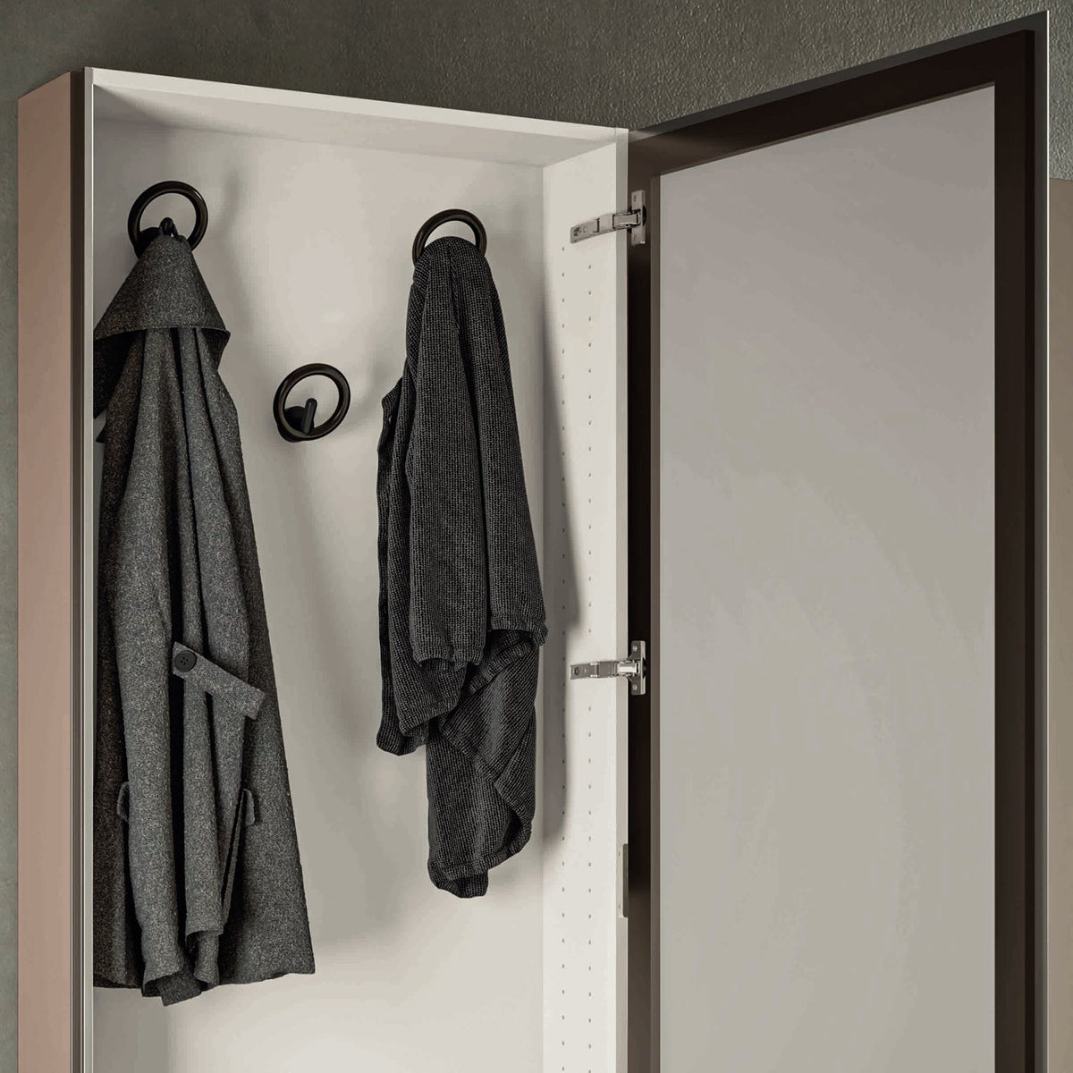 Welcome Mirror Door Shoe Storage & Coat Rack by Birex