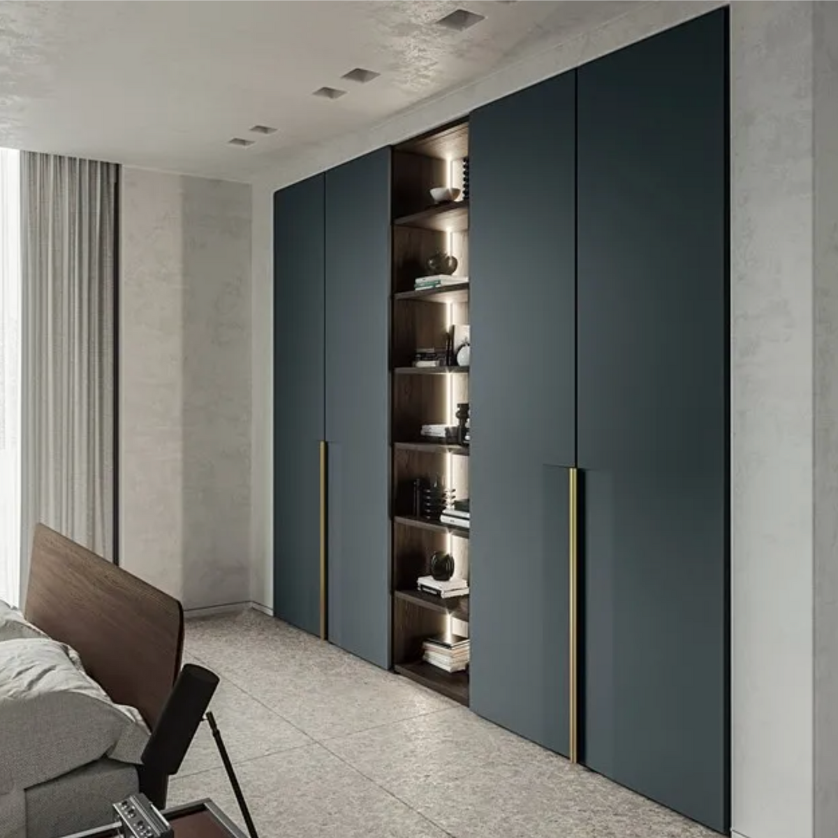 Emotion Up Wardrobe with Freccia Matt Lacquered Doors