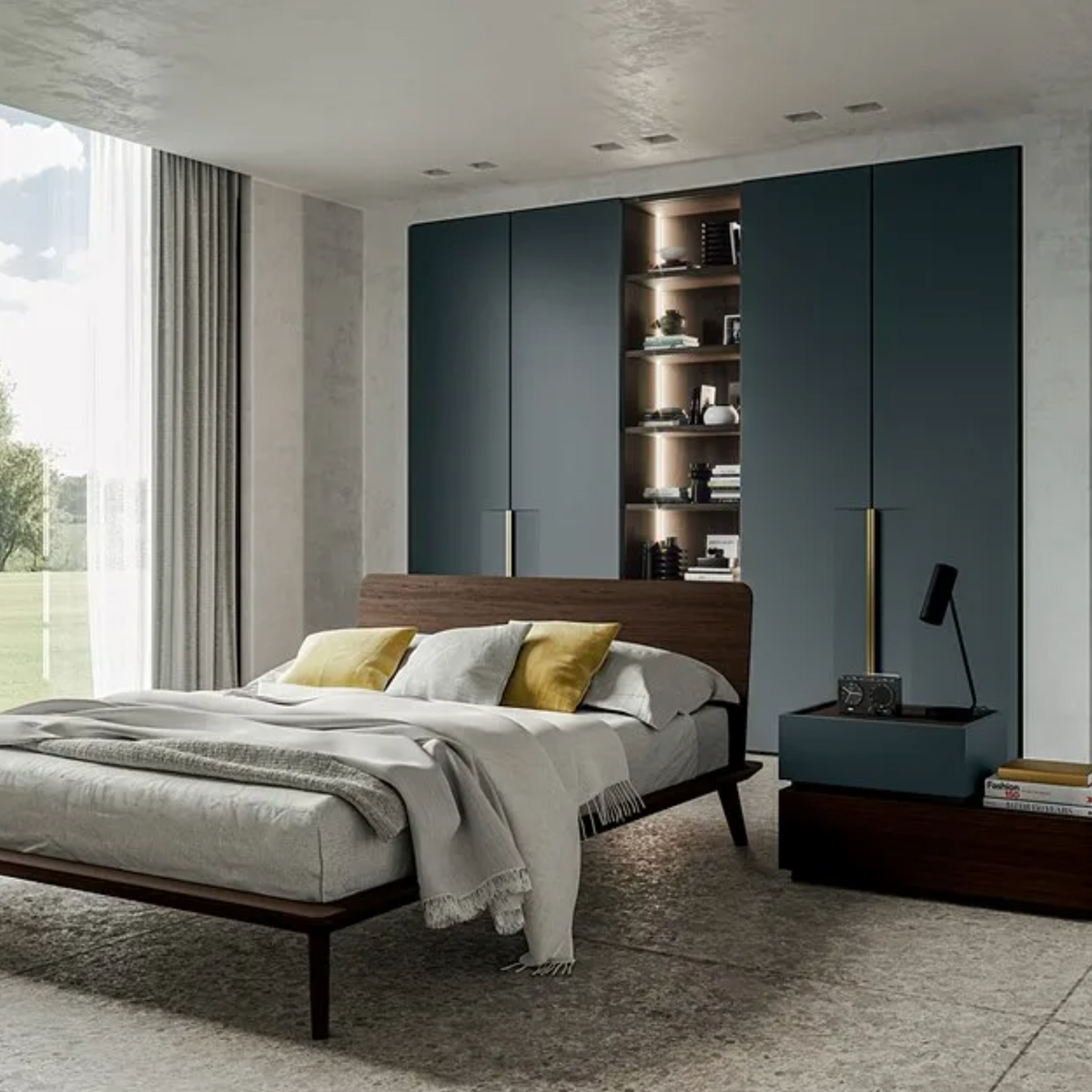 Emotion Up Wardrobe with Freccia Matt Lacquered Doors