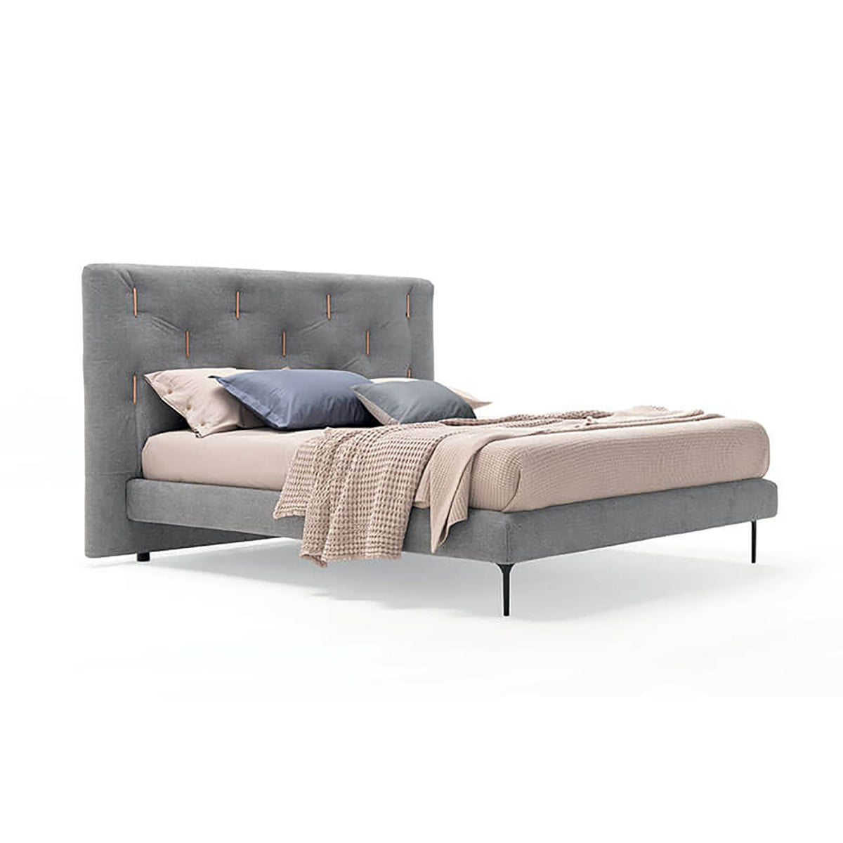 Bars Capitonne Headboard Bed