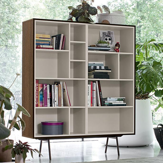 Code 10 display cabinet with bookshelves by Dall'Agnese