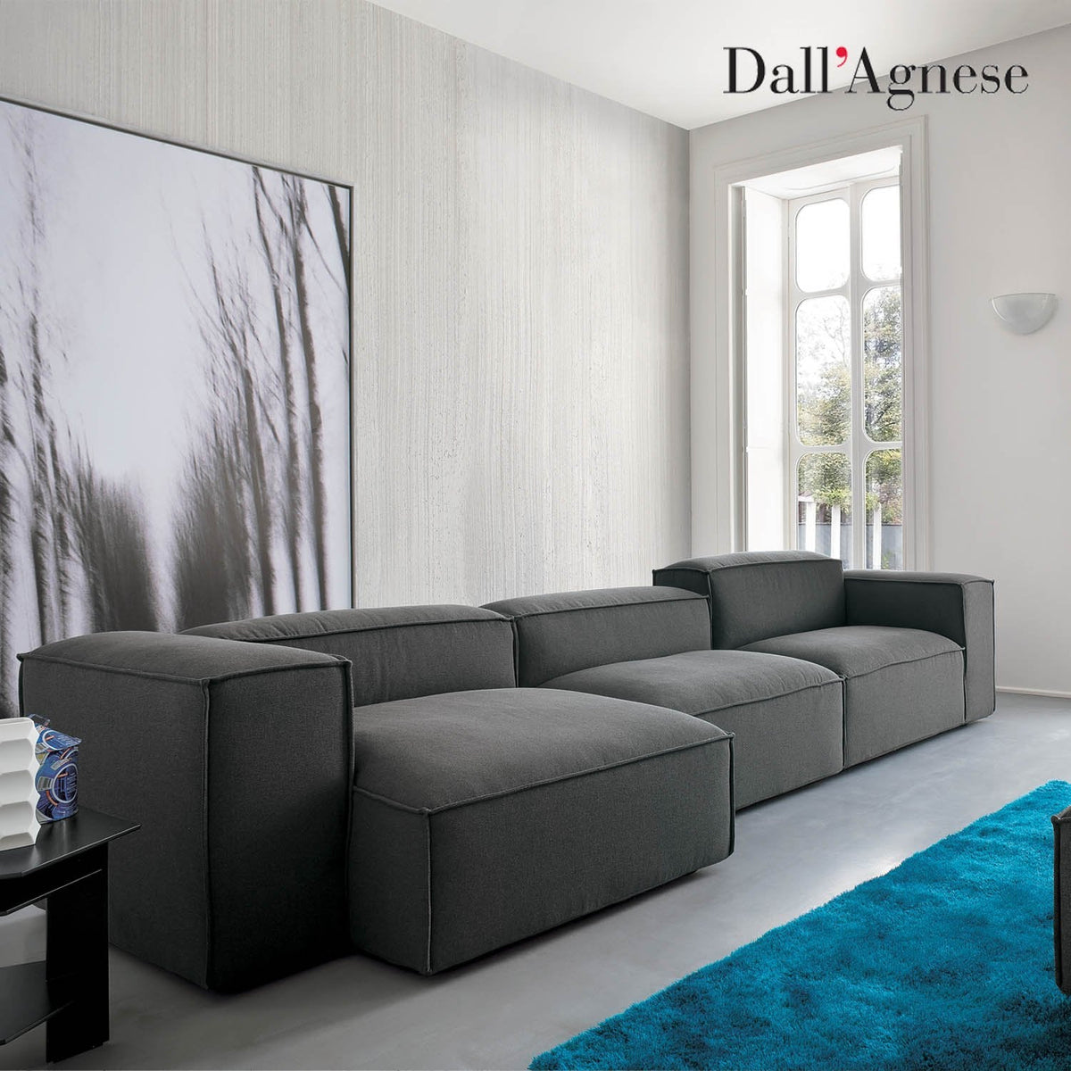 Comfort contemporary sectional Italian sofa by Dall'Agnese