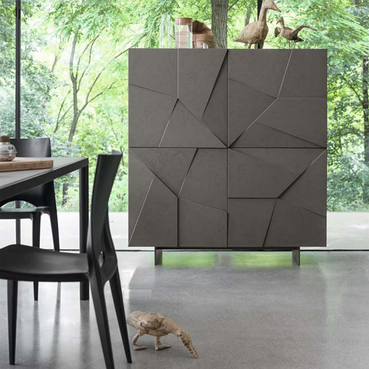 Concrete resin 4 door sideboard by Dall'Agnese
