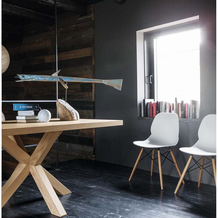 Caligola Chair by Dall’Agnese | Wood Eiffel Legs & Modern Comfort