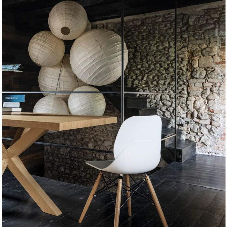 Caligola Chair by Dall’Agnese | Wood Eiffel Legs & Modern Comfort