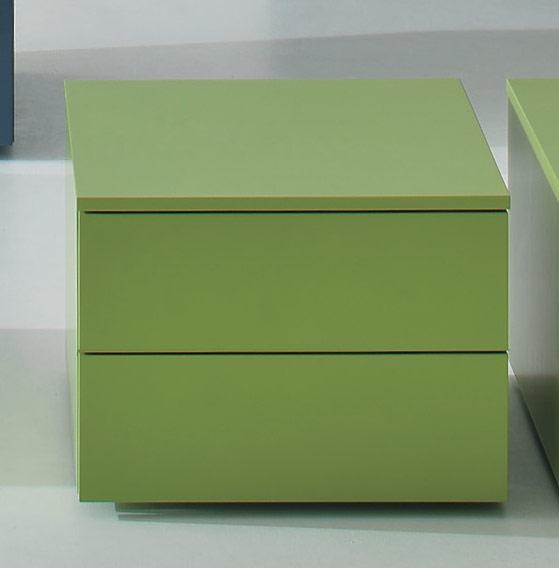 Slim 2 drawer low bedside cabinet by Dall'Agnese