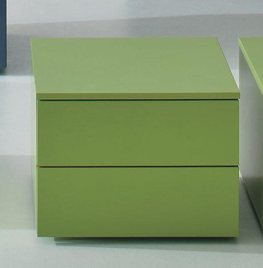 Slim 2 drawer low bedside cabinet by Dall'Agnese