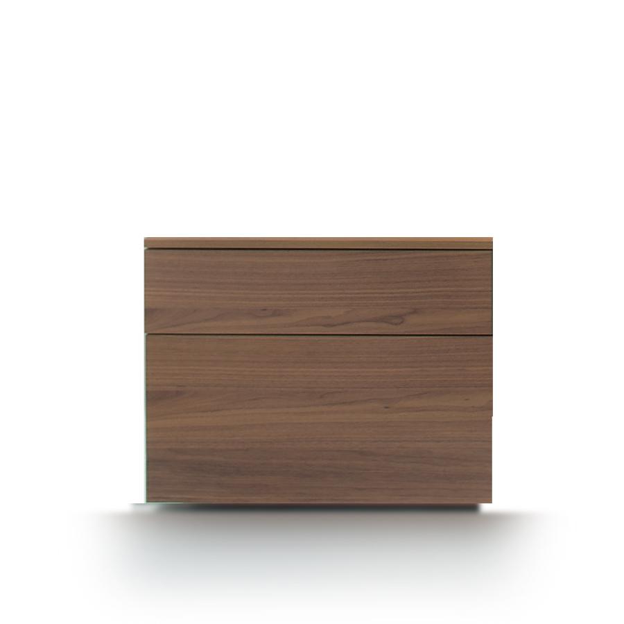 Slim 2 drawer high bedside cabinet by Dall'Agnese