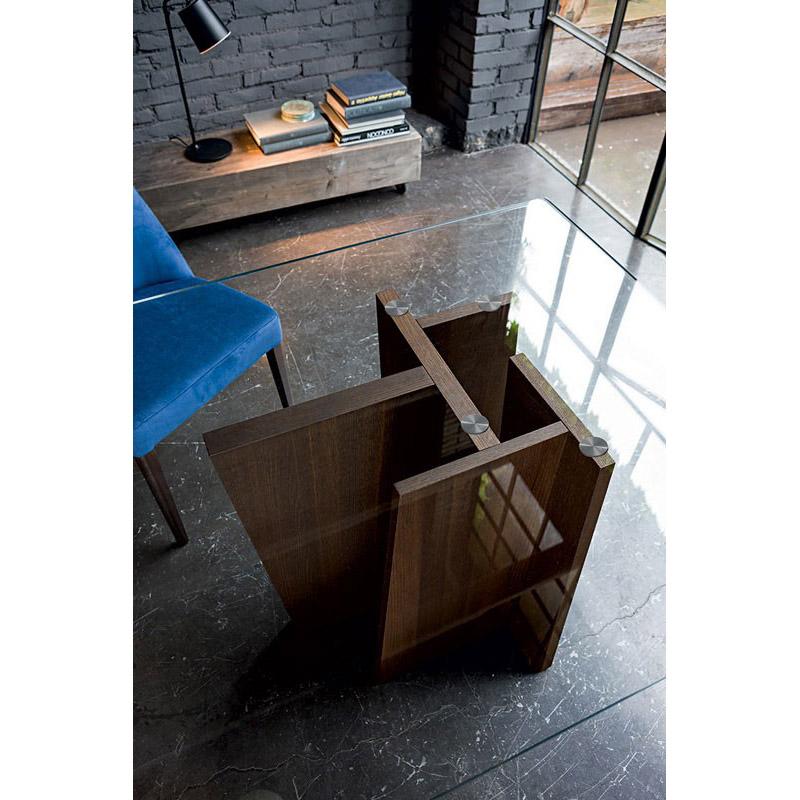 Stripe Wooden Base Oak Dining Table – Dall'Agnese | Italian Craftsmanship & Elegance