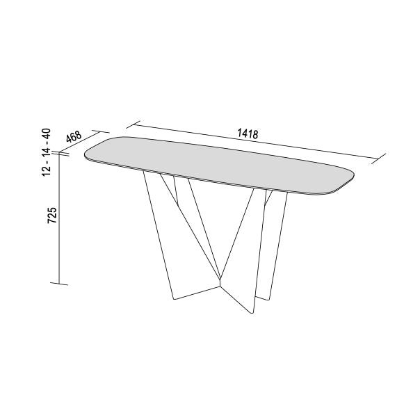 Eiffel Console Side Table by Dall'Agnese