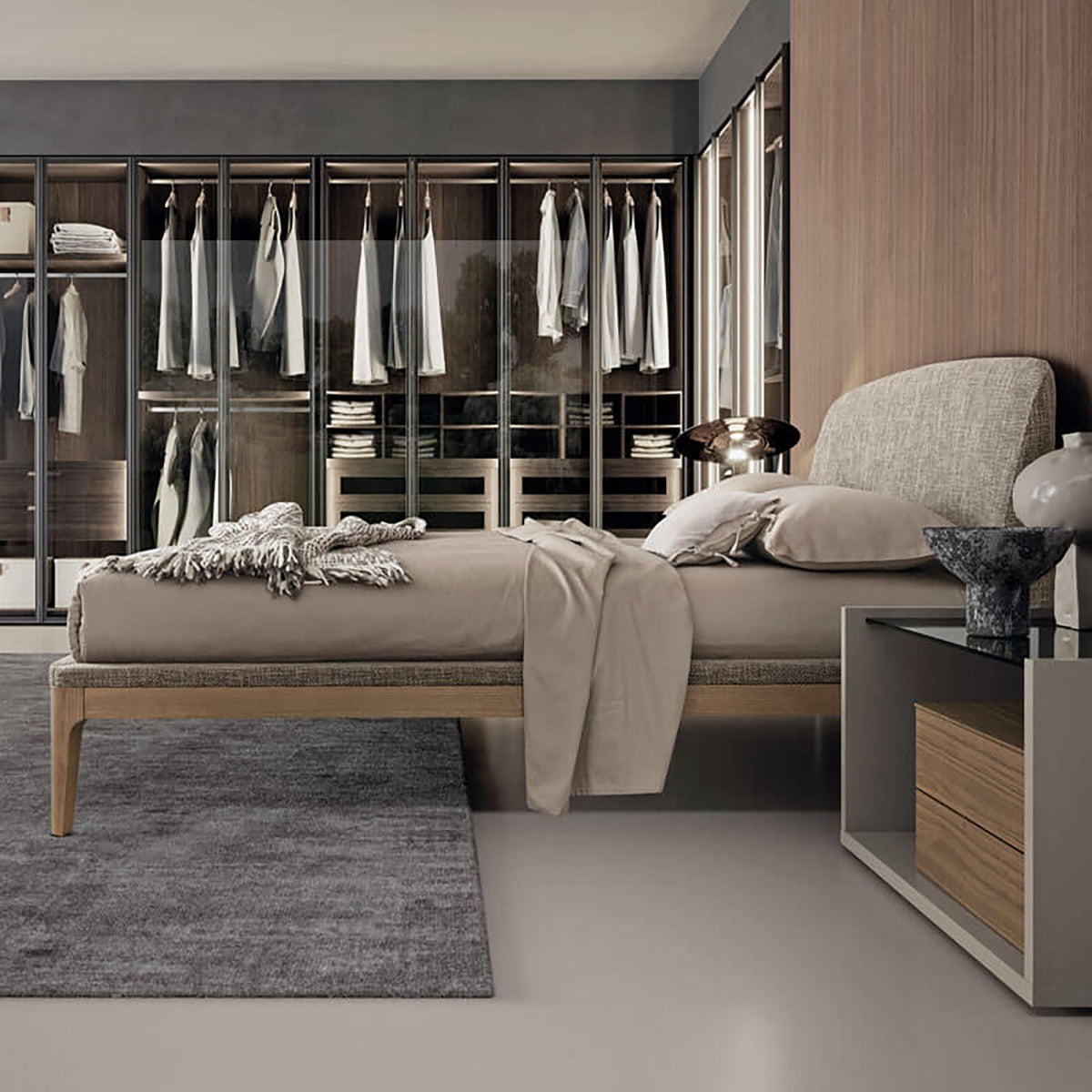 Elegance Bed with Upholstered Frame