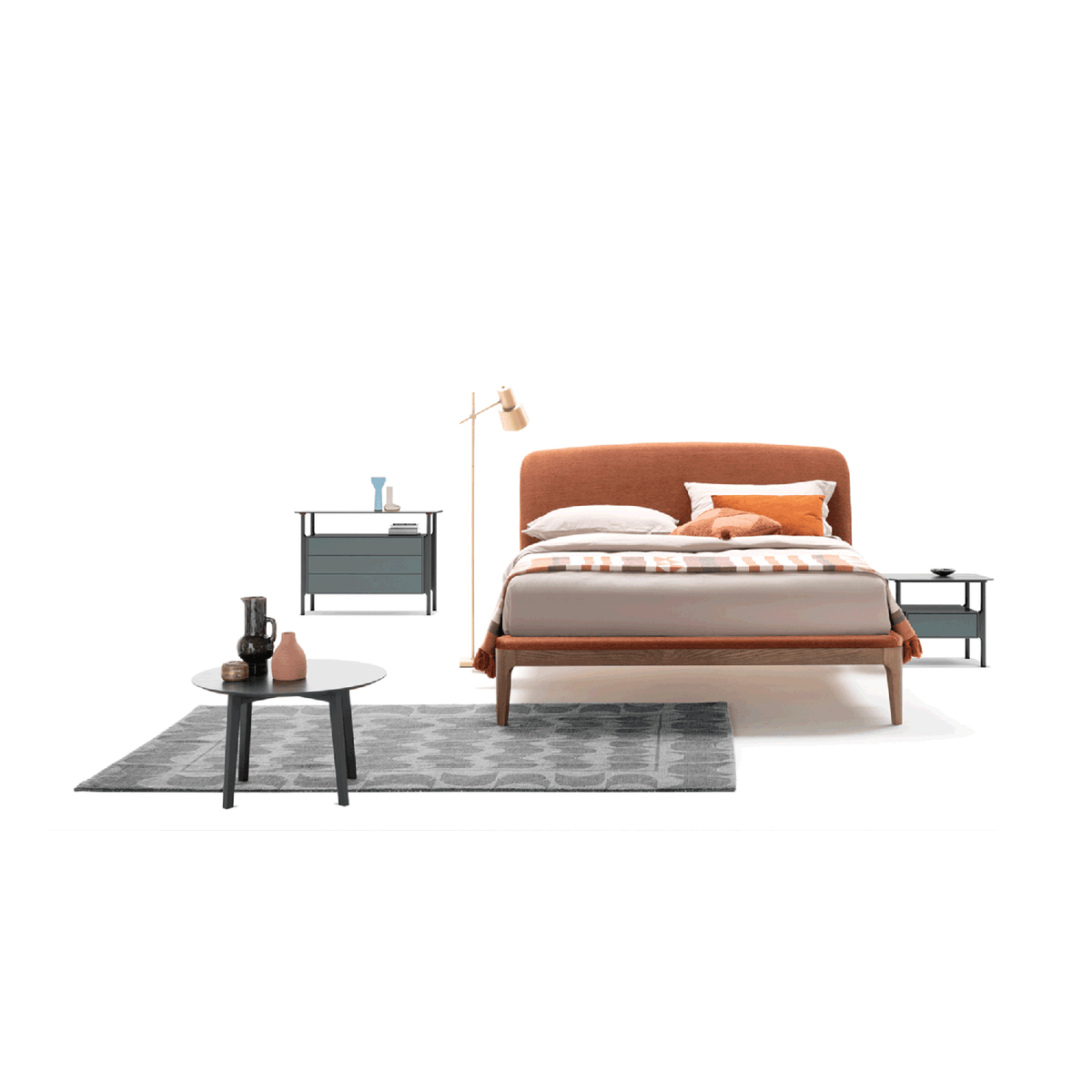 Elegance Bed with Upholstered Frame