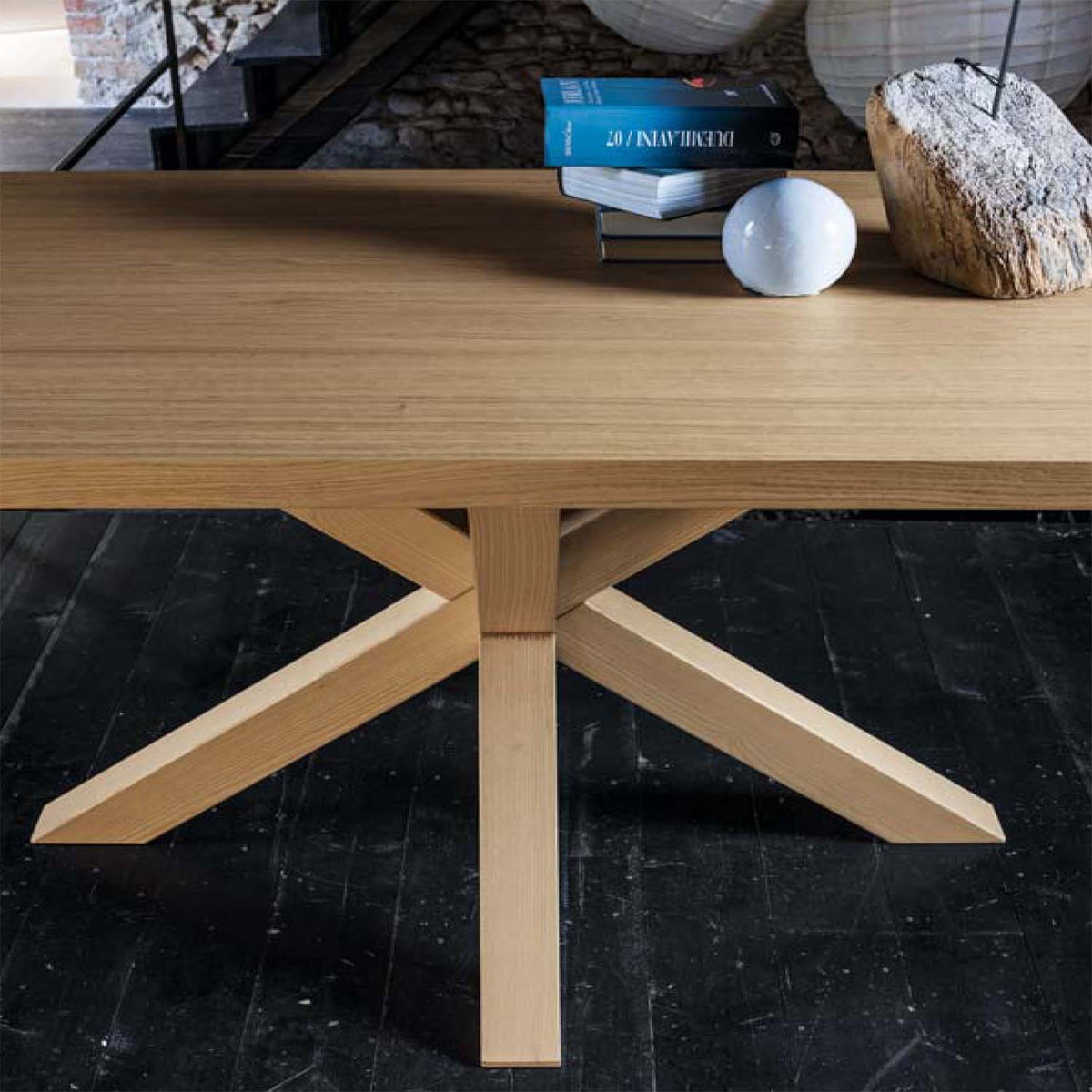 Flower Wooden Three-Legged Dining Table – Dall'Agnese | Italian Craftsmanship