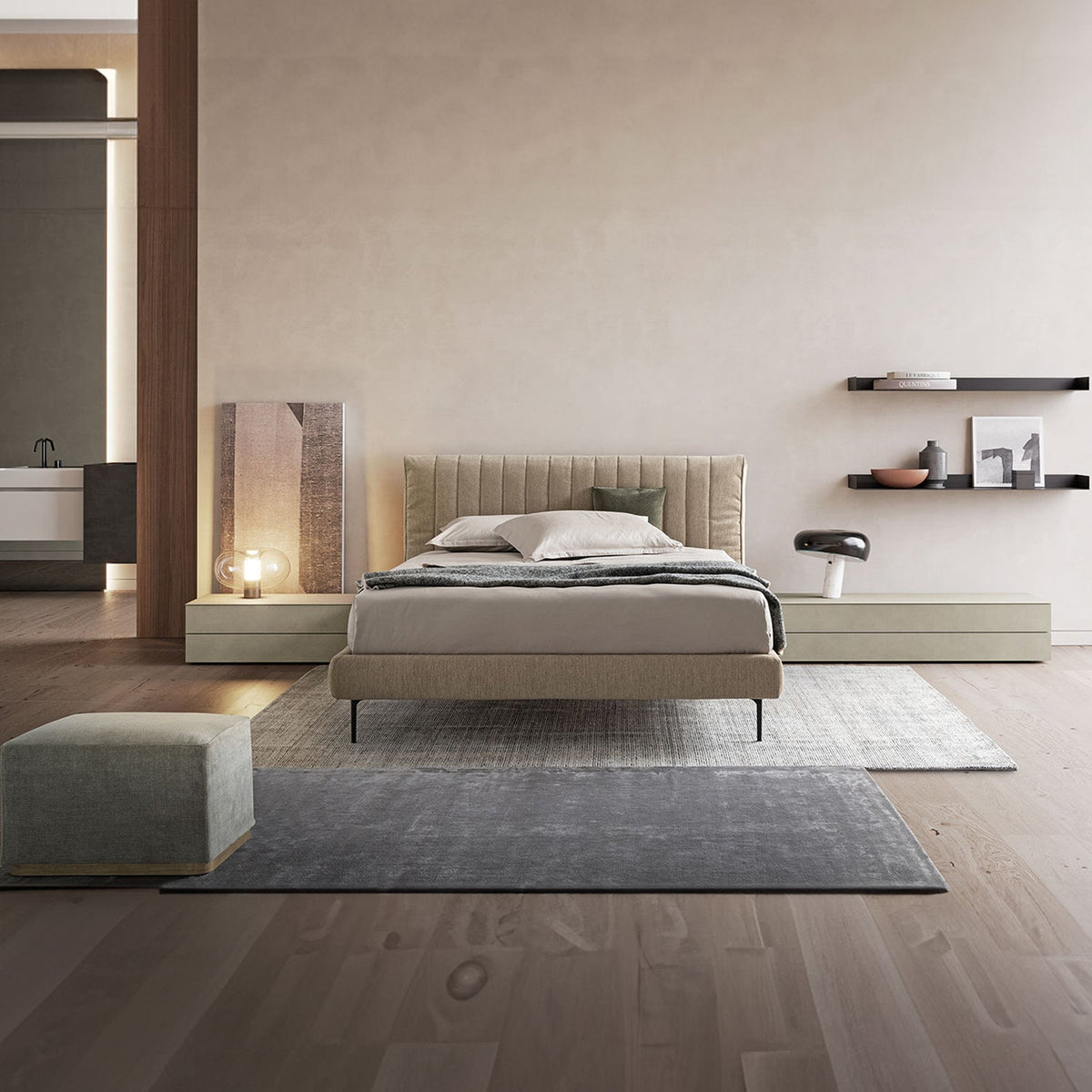 Goose Eco-leather Upholstered Bed